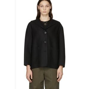 Harris Wharf London Women's Pressed Wool Oversized Hooded Jacket Coat-Size 42/6